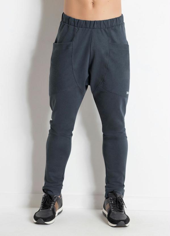 Cal�a em Moletinho (Marinho) com Bolsos