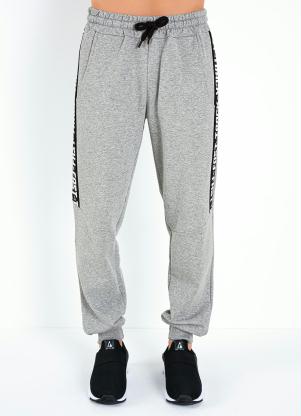 Cal�a Jogger (Mescla) com Recortes e Bolsos