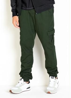 Cal�a Jogger (Verde) com Bolsos Funcionais