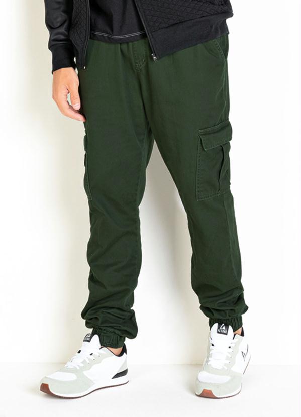 Cal�a Jogger (Verde) com Bolsos Funcionais