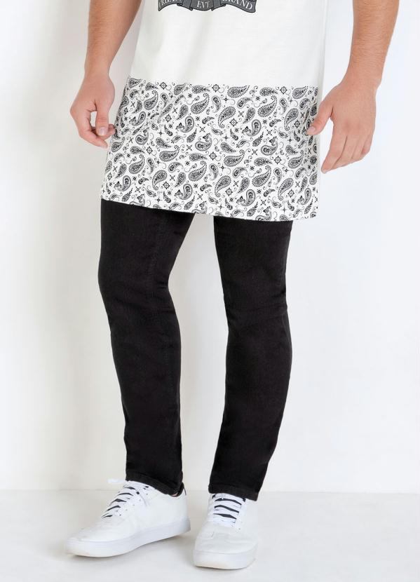 Cal�a Skinny (Preta) Eventual com Bolsos