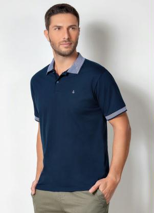 Camisa Polo Actual (Marinho) com Botões Camisa Polo Actual (Marinho) com Botões