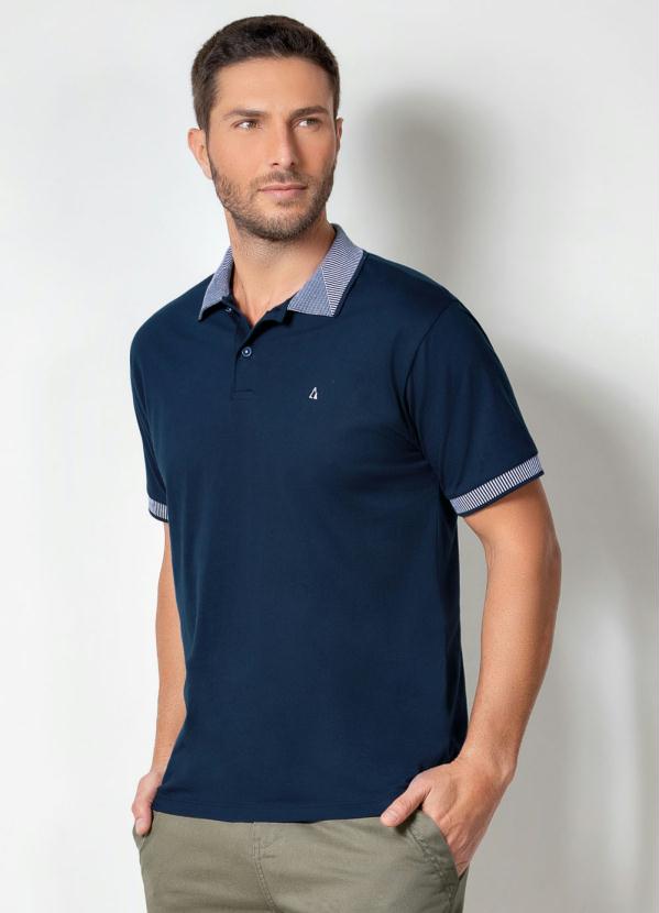 Camisa Polo Actual (Marinho) com Botões Camisa Polo Actual (Marinho) com Botões
