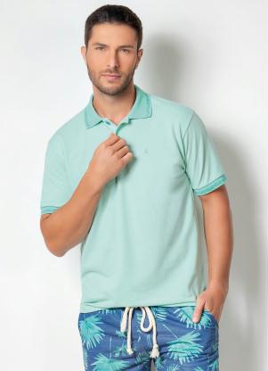 Camisa Polo Actual (Verde) com Botões Camisa Polo Actual (Verde) com Botões