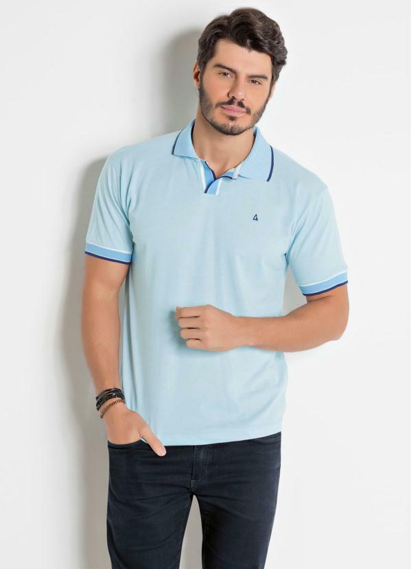 Camisa Polo (Azul) com Bordado Actual Camisa Polo (Azul) com Bordado Actual