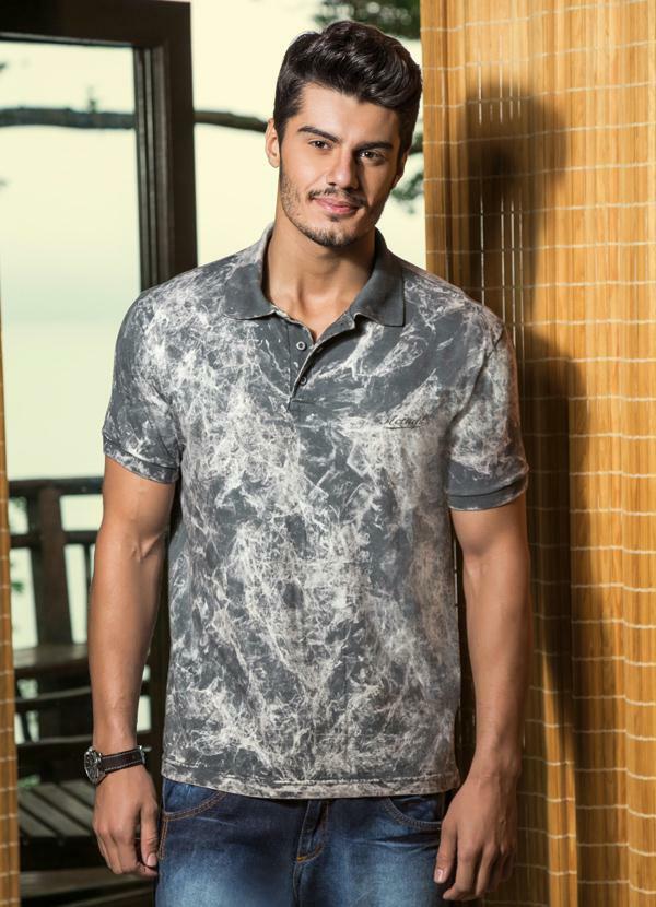 camisa jeans manchada masculina