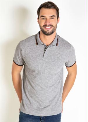 Camisa Polo (Mescla) Detalhe no Peitilho