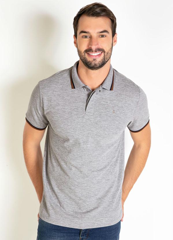 Camisa Polo (Mescla) Detalhe no Peitilho