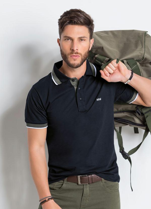 camiseta polo preto