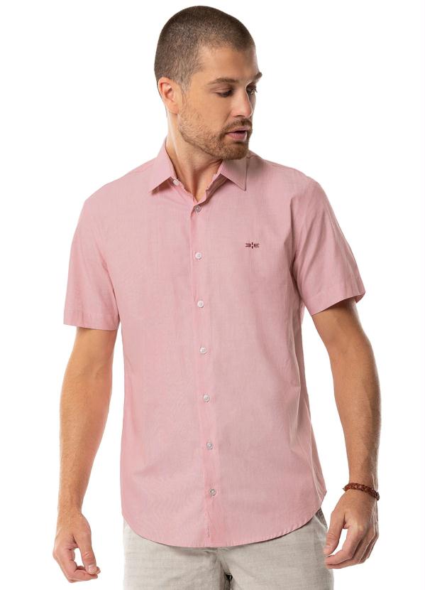 camisa slim fit rosa