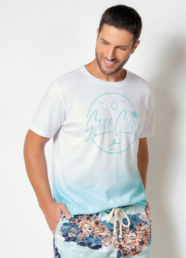 Camiseta Actual (Verde e Branca) com Tie Dye