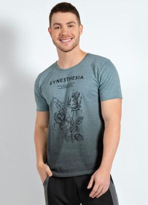 Camiseta (Azul) Estampada