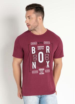 Camiseta (Bord�) com Estampa