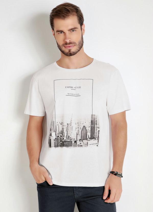 Camiseta (Branca) com Estampa Frontal