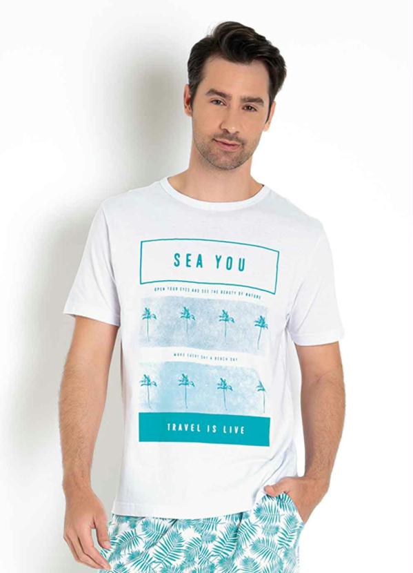 Camiseta (Branca) com Estampa Frontal