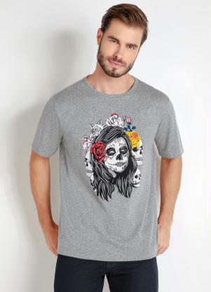 Camiseta Caveira Roger (Mescla) Camiseta Caveira Roger (Mescla)