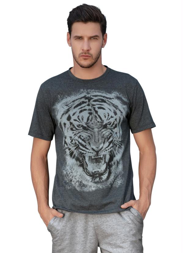 camiseta estampa de tigre