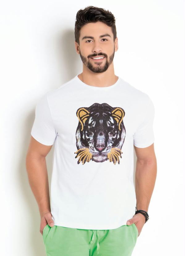 camiseta estampa de tigre