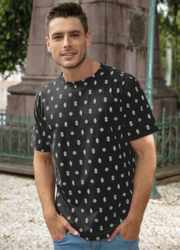 Camiseta Estampada (Preta)