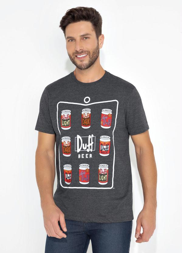 Camiseta (Mescla Cinza) com Estampa The Simpsons