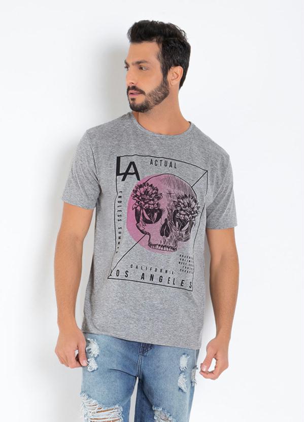 Camiseta (Mescla) com Mangas Curtas