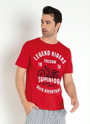 Camiseta (Vermelha) com Estampa Frontal Camiseta (Vermelha) com Estampa Frontal