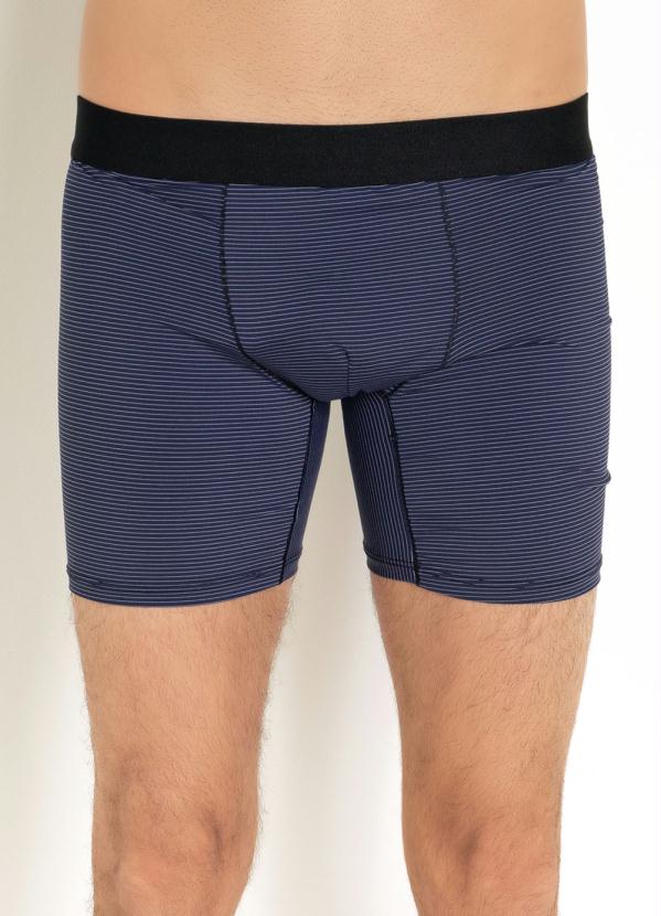CUECA BOXER COM EL�STICO (MARINHO COM LISTRA)