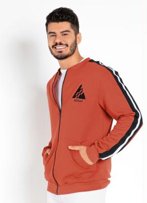 Jaqueta Bomber (Marrom) com Contraste nas Mangas Jaqueta Bomber (Marrom) com Contraste nas Mangas