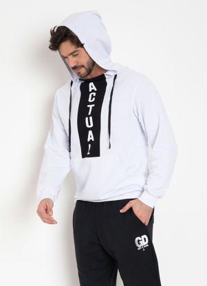 Casaco (Branco) com Recorte Contrastante