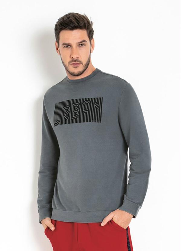 Casaco (Cinza) com Estampa na Frente