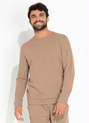 Casaco (Marrom Claro) com Mangas Longas