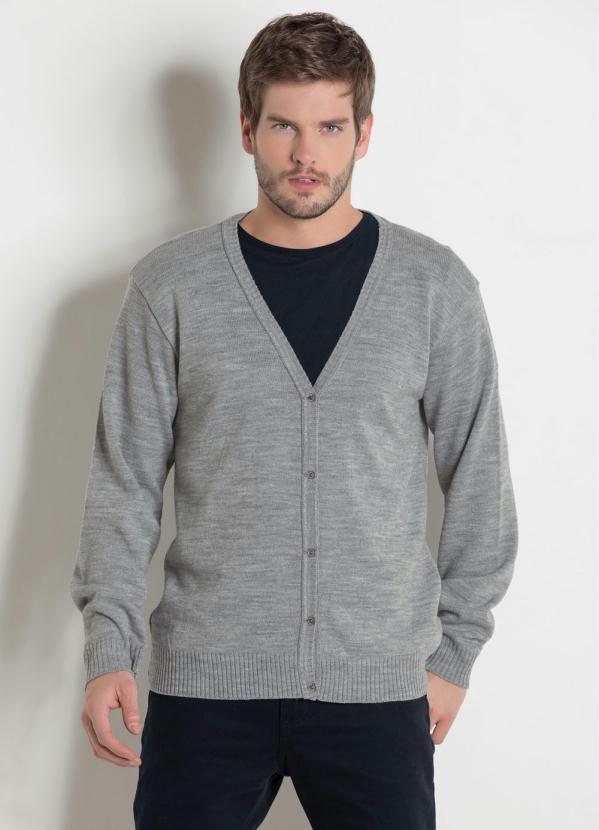 Cardigan Actual (Mescla) com Fechamento em Bot�es
