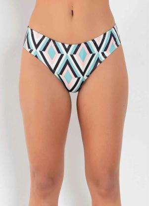 Calcinha Biqu�ni (Geo Tricolor) com El�stico
