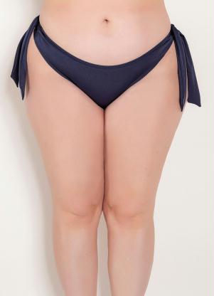 Calcinha Biqu�ni Plus Size (Marinho) com Amarra��o