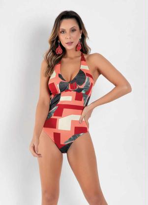 Maiô (Abstrato) com Alças para Amarrar Maiô (Abstrato) com Alças para Amarrar