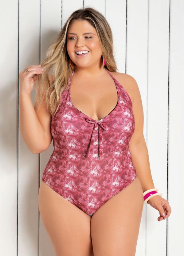 Mai� Plus Size (Tie Dye) com Cordel Formando La�o