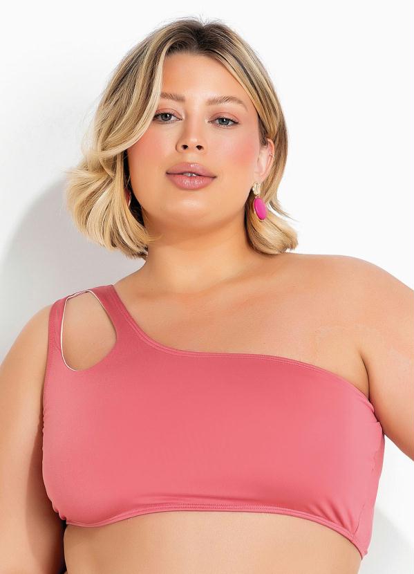 Busto Biquini Plus Size (Rosa) Ombro �nico