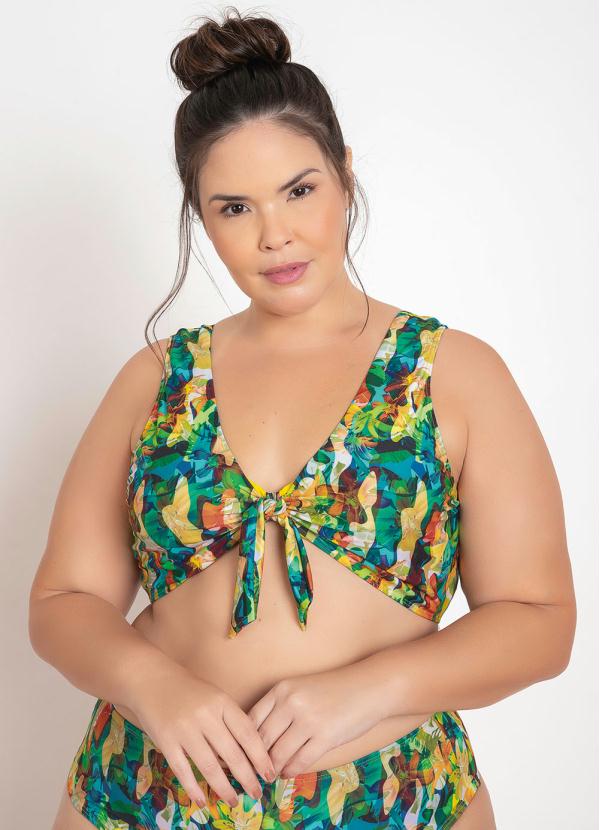 Busto Biquíni Plus Size (Tropicana) com Laço Busto Biquíni Plus Size (Tropicana) com Laço
