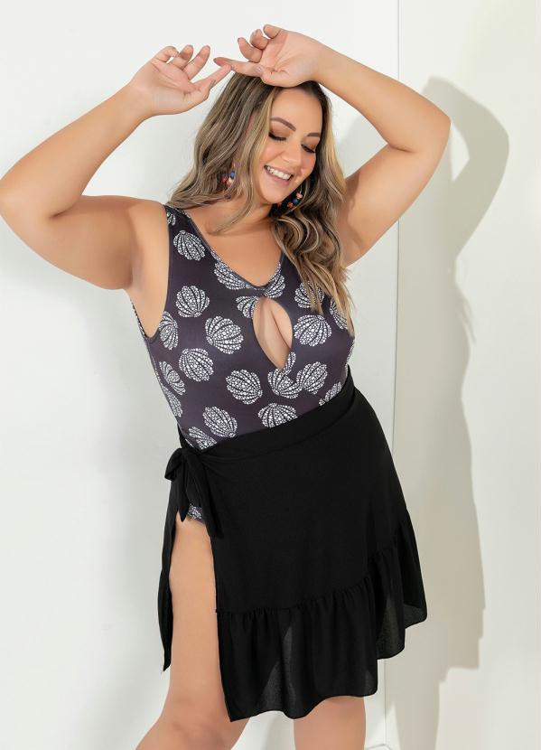 Sa�da de Praia (Preta) com Amarra��o