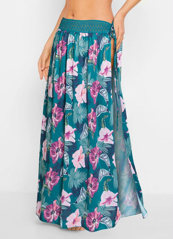 Sa�da de Praia (Mix Floral) com Amarra��o