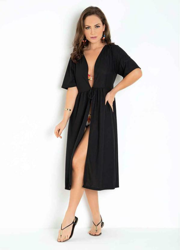 Sa�da de Praia (Preta) com Recorte