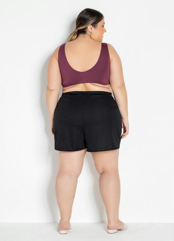 shorts praia plus size