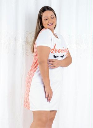 Camisola Costas Estampada (Branco e Listrado) Camisola Costas Estampada (Branco e Listrado)