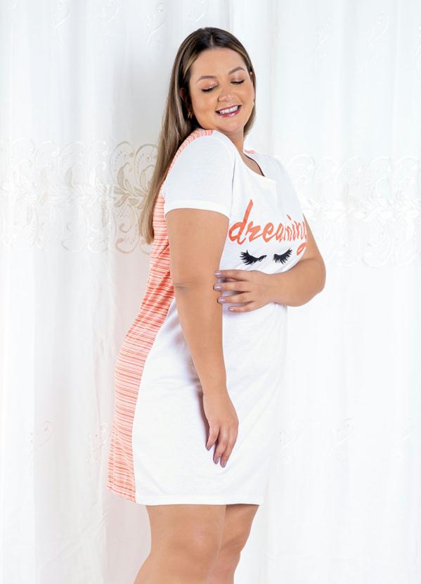 Camisola Costas Estampada (Branco e Listrado) Camisola Costas Estampada (Branco e Listrado)