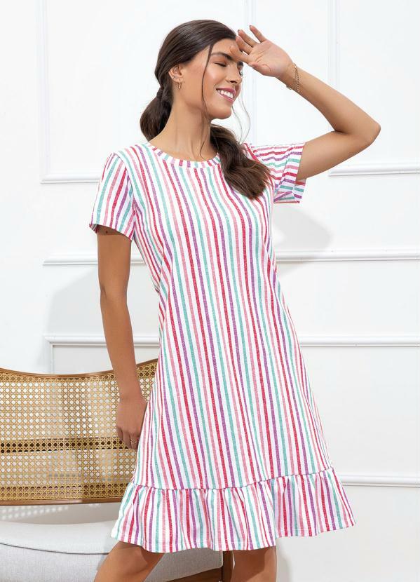 Camisola com Babado (Listrado)