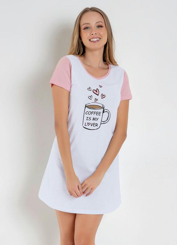 Camisola com Mangas e Friso Contrastante (Branca)