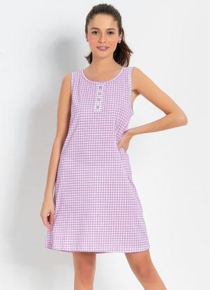 Camisola com Peitilho (Xadrez Rosa)