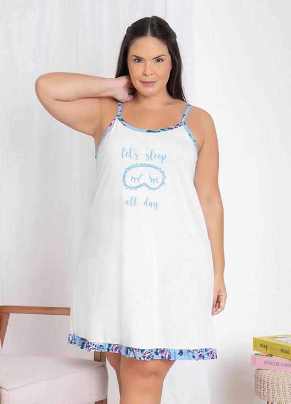 Camisola de Alcinha e Babado (Branca) Camisola de Alcinha e Babado (Branca)