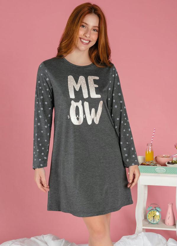 Camisola Manga Longa (Mescla) com Estampa Perolada Camisola Manga Longa (Mescla) com Estampa Perolada