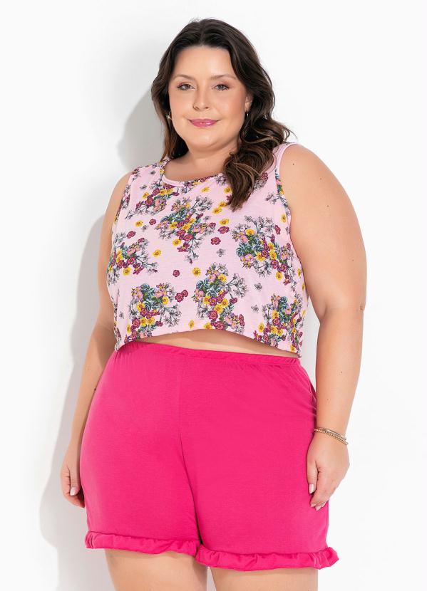 Pijama Plus Size (Floral Bot�nico) Curto